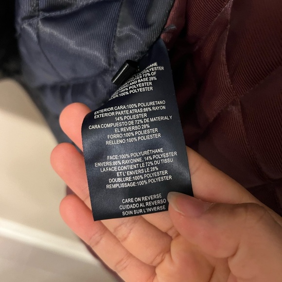 Tommy Hilfiger navy Leather Jacket - Picture 2 of 2